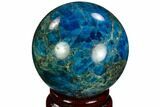 Bright Blue Apatite Sphere - Madagascar #121836-1